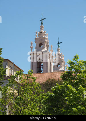 Kirche Basilica da Estrela in Lissabon Stockfoto