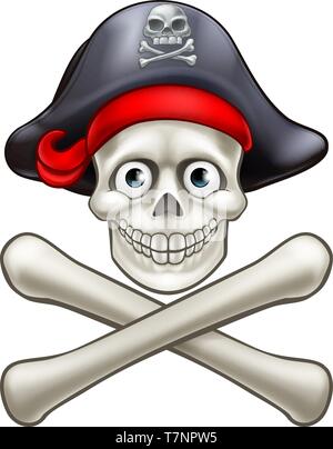 Pirate Totenkopf Cartoon Stock Vektor