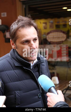 MODENA, Italien, 20. Februar 2108 - Armando Siri, Lega Nord politische Ökonomie Manager der Flat Tax Stockfoto