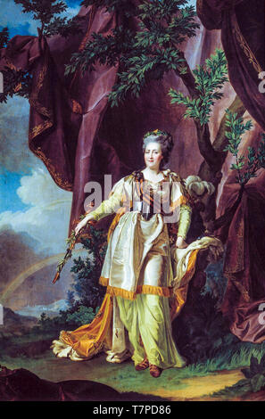 Porträt von Katharina II. Von Russland (1729-1796), Ölgemälde auf Leinwand von Dmitri Levitzky 1787 Stockfoto