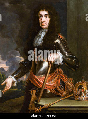 König Charles II. von England (1630-1685), Porträt Malerei in die Rüstung von John Riley, C. 1683 Stockfoto