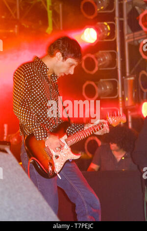 Jonathan Donahue in Mercury Rev auf dem Reading Festival 2001, Reading, England, Vereinigtes Königreich. Stockfoto