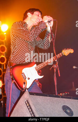 Jonathan Donahue in Mercury Rev auf dem Reading Festival 2001, Reading, England, Vereinigtes Königreich. Stockfoto