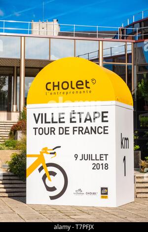 Frankreich, Maine et Loire, Cholet, Bühne Stadt der Tour de France 2018 Stockfoto