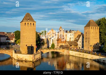 Frankreich, Bas Rhin, Straßburg, Altstadt zum Weltkulturerbe der UNESCO, Petite France, der überdachten Brücken, die die Krank Stockfoto