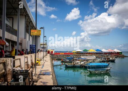 Brasilien, Salvador de Bahia, Sao Joaquim Messe, hinter dem Fischmarkt im Fischerhafen von Salvador de Bahia Stockfoto