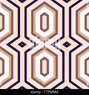 Einfache, moderne Nahtlose geometrische Hexagon Stil. bisque, Pastell Braun und antiken weißen Farben. Muster Abbildung für Tapeten, Mode Kleid des Stockfoto