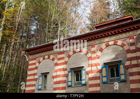 Eine Fassade der marokkanischen Haus im Garten von Schloss Linderhof Stockfoto