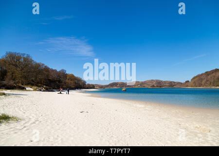 Silver Sands von Morar Beach Schottland Stockfoto