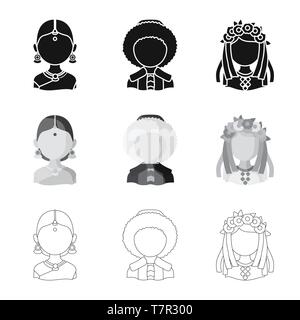 Isoliertes Objekt der Nachahmer und Wohnsitz anmelden. Der Imitator und Kultur vektor Illustration. Stock Vektor