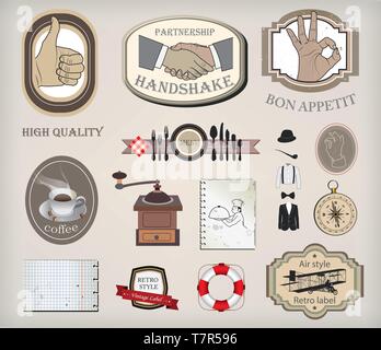 Vektor einrichten von Retro stuff Stock Vektor