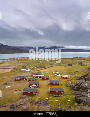 Kabinen, Igaliku, Grönland Stockfoto