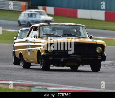 Julian Thomas, Calum Lockie, Ford Falcon, HRDC Coys Trophäe, Touring Cars 1958 bis 1966, Donington Historic Festival, Mai 2019, Autorennen, Motor spo Stockfoto