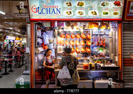 Hawker Chan's Michelin Stern Hawker Stall, Chinatown Complex, Chinatown, Singapur, Südostasien Stockfoto