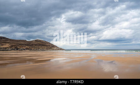 Torrisdale Bay ist ein fabelhaftes rund 1,6 km langen Strand, mit sauberen Golden sands, an der Nordküste von Sutherland, Schottland. Ein hervorragender Strand mit super du Stockfoto