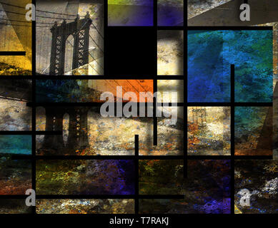 Moderne Kunst Landschaft New York City inspiriert Stockfoto