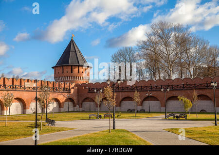 Die tulaer Kreml, ein Denkmal der Architektur des 16. Jahrhunderts. Ivanovskaya Tower. Die Stadt Tula. Russland Stockfoto