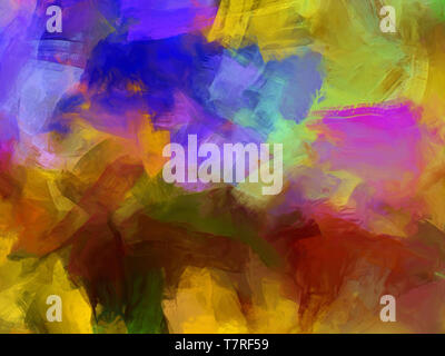 Abstrakte Ölmalerei Textur Hintergrund. Wand Art.-Lager. Impressionismus und Expressionismus mixed Media Art. Farbigen Hintergrund. Chaotische Anschläge und sp Stockfoto