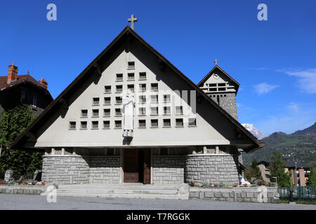 Eglise Notre-Dame des Alpes. Le Fayet. Stockfoto