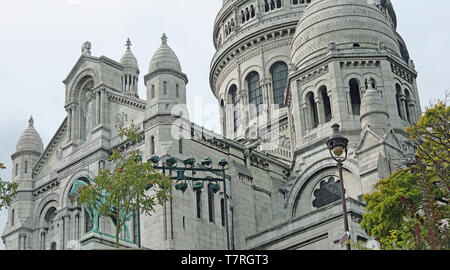 Detail der weißen Basilika Montmartre in Paris Frankreich Stockfoto