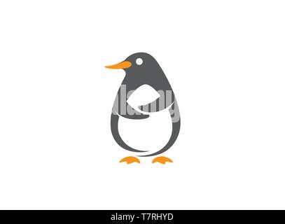 Pinguin niedliche Tier für Logo Design Stock Vektor