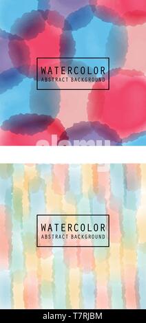 Vector pattern mit Aquarell gemalten Kreisen. Stock Vektor