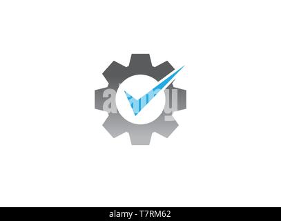 Mechaniker Ritzel gut für Logo getan Stock Vektor