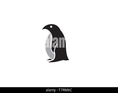 Polar schwarz Pinguin logo Creative Stock Vektor