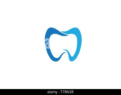 Zahn, Klinik Zahnarzt für Logo Stock Vektor