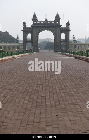 Der königliche Sitz der Maharajas von Mysore Mysore Palast, Indien Stockfoto