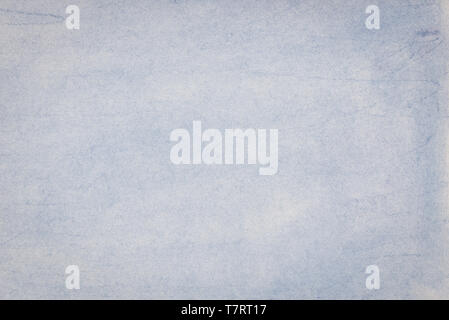 Blaue Farbe Pastell auf Papier Hintergrund Textur Stockfoto