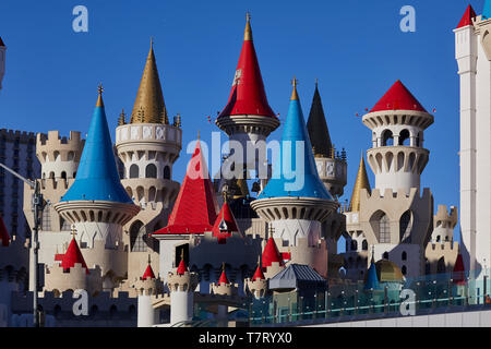 Las Vegas, Paradise, Nevada USA, Camelot-themed Excalibur Hotel & Casino Stockfoto