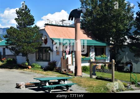 Interessant store in Haines Alaska Stockfoto