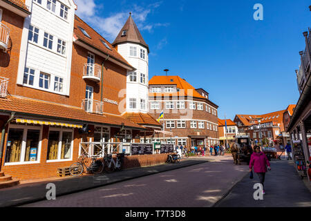 Nordseeinsel Juist, Ostfriesland, Zentrum, Strandstrasse, Niedersachsen, Deutschland, Stockfoto