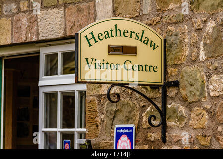 Heatherslaw Visitor Center, Ford & The Metal, Northumberland, Großbritannien. Mai 2018. Stockfoto