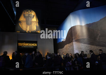 2019 Toutankhamon Ausstellung in Paris La Villette - Frankreich Stockfoto