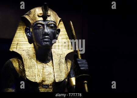 2019 Toutankhamon Ausstellung in Paris La Villette - Frankreich Stockfoto