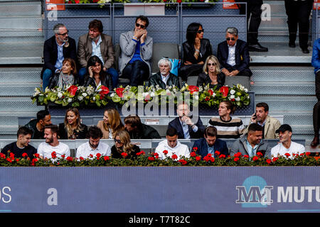 Caja Magica, Madrid, Spanien. 8. Mai, 2019. Mutua Madrid Open, Tag 5; Jan Schwarz, Filipe Luis von Atl&#xe9;tico Madrid Uhren das Spiel Quelle: Aktion plus Sport/Alamy leben Nachrichten Stockfoto