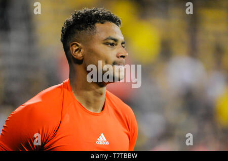 Ohio, USA. 08 Mai, 2019. Columbus Crew SC Torwart Zack Steffen (23) Nach dem Match zwischen Los Angeles Galaxy und Columbus Crew SC an MAPFRE Stadium, in Columbus, OH. Pflichtfeld Foto: Dorn Byg/Cal Sport Media. Los Angeles Galaxy 1 - Columbus Crew SC 3 Credit: Cal Sport Media/Alamy leben Nachrichten Stockfoto