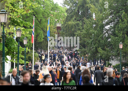 Venedig, Italien. 08 Mai, 2019. Viele Besucher kann vor der Eröffnung der Kunstbiennale Venedig an der pre gesehen werden - Eröffnung 2019 im Park Giardini. Die internationale Kunstausstellung beginnt am 11.05.2019 und endet am 24.11.2019. Credit: Felix Hörhager/dpa/Alamy leben Nachrichten Stockfoto