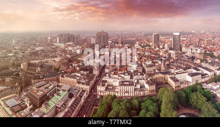 Luftaufnahme der Zentrale Brüssel, Belgien Stockfoto