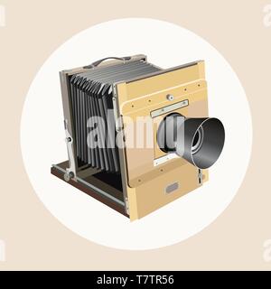 Vector Illustration von retro Foto Kamera Stock Vektor