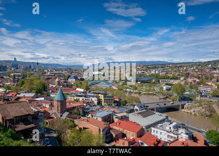 Das stadtbild von Tiflis in Georgien Stockfoto