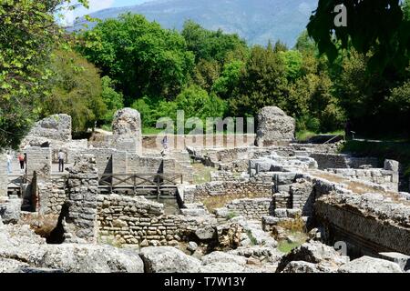 Alte Römische Stadt Butrint archäologischen Ruinen UNESCO Weltkulturerbe Albanien Stockfoto