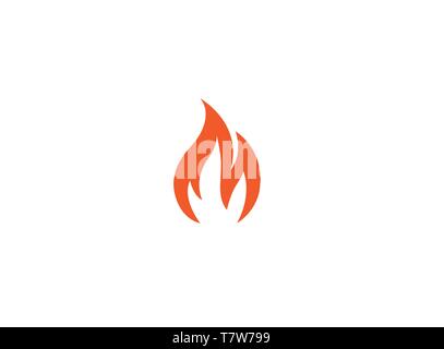 Logo mit Feuerflamme Stock Vektor