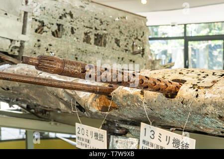 Marine Typ 0 carrier Fighter, chiran Museum für Frieden für Kamikaze Piloten, Minami Kyushu Stadt, Kagoshima Präfektur, Japan Stockfoto