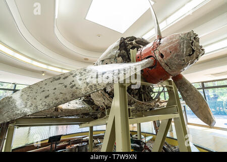 Marine Typ 0 carrier Fighter, chiran Museum für Frieden für Kamikaze Piloten, Minami Kyushu Stadt, Kagoshima Präfektur, Japan Stockfoto