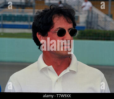 Schauspieler Sylverster Stallone besucht die 1998 Grand Prix von Miami an Homestead-Miami Speedway. Stockfoto