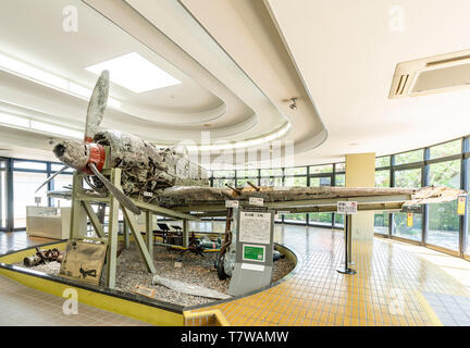 Marine Typ 0 carrier Fighter, chiran Museum für Frieden für Kamikaze Piloten, Minami Kyushu Stadt, Kagoshima Präfektur, Japan Stockfoto