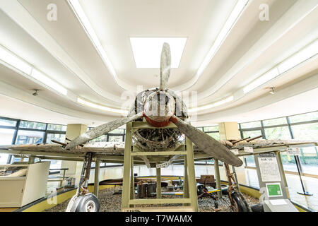 Marine Typ 0 carrier Fighter, chiran Museum für Frieden für Kamikaze Piloten, Minami Kyushu Stadt, Kagoshima Präfektur, Japan Stockfoto